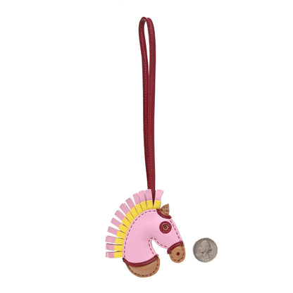 Hermes Milo Lambskin Geegee Savannah Bag Charm Mauve Sylvestre Chai Rouge Grenat Lime 2 of 5