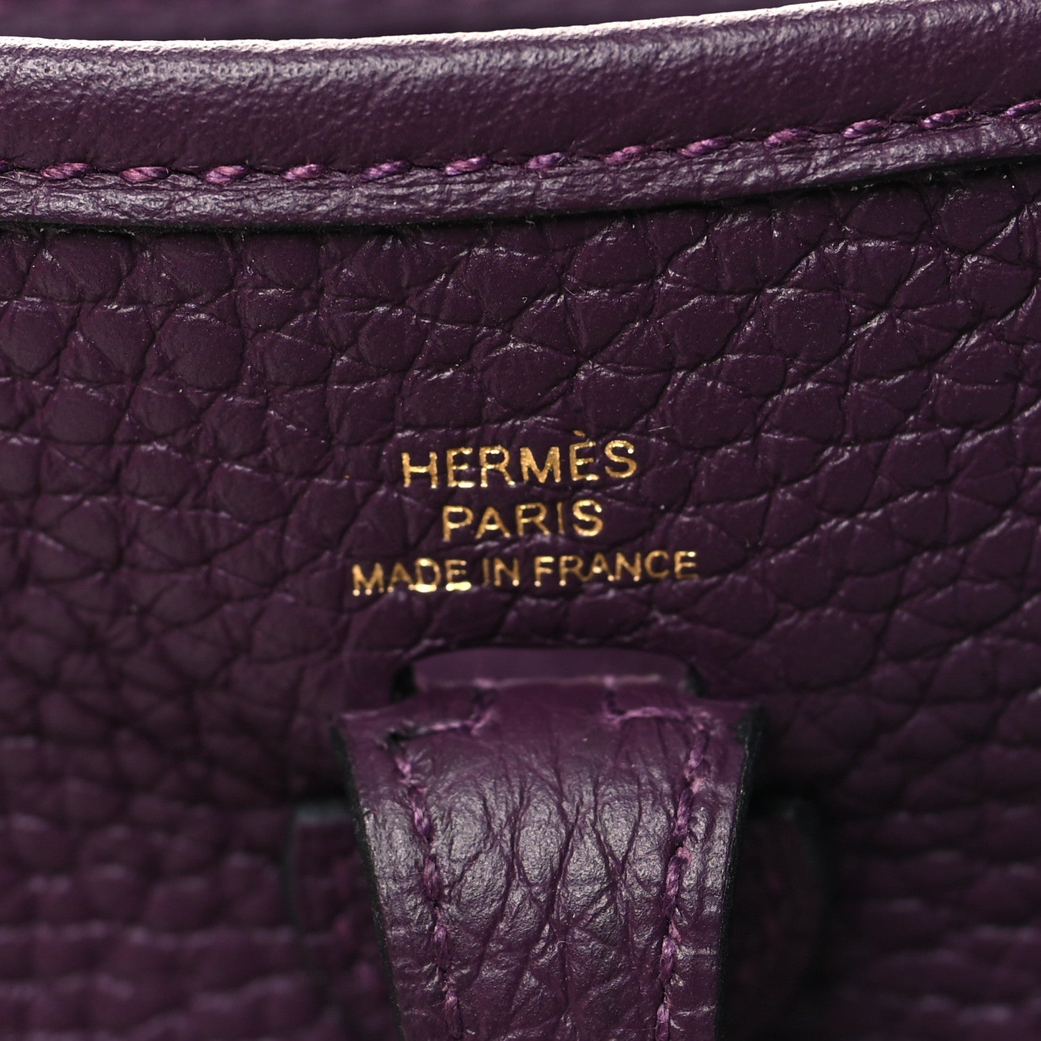 Hermes Taurillon Clemence Amazone Evelyne TPM Cassis Rouge Grenat 6 of 11