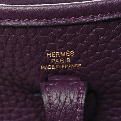 Hermes Taurillon Clemence Amazone Evelyne TPM Cassis Rouge Grenat 6 of 11