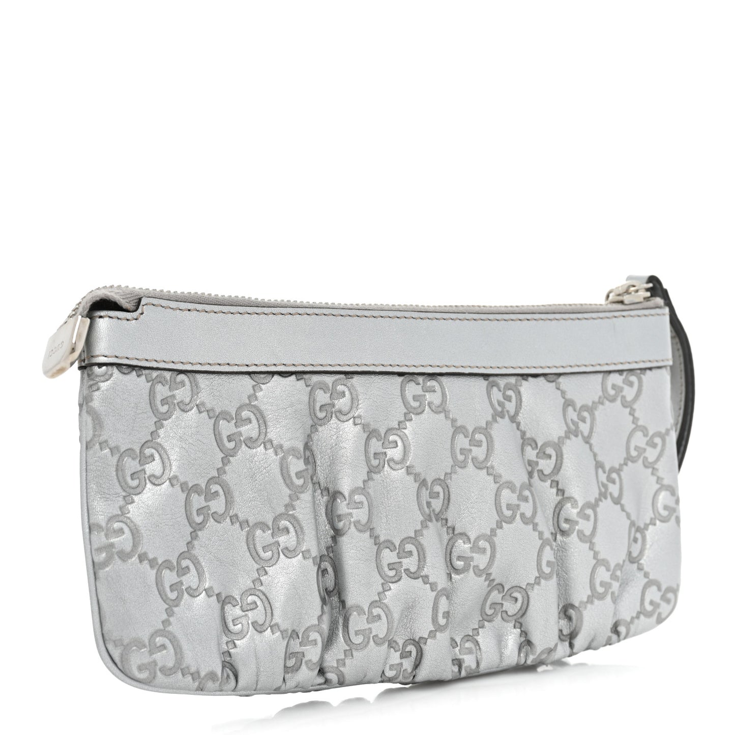 Guccissima New Britt Wristlet Silver