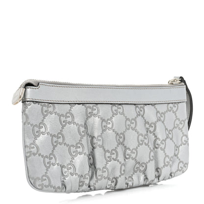 Gucci Guccissima New Britt Wristlet Silver 3 of 11