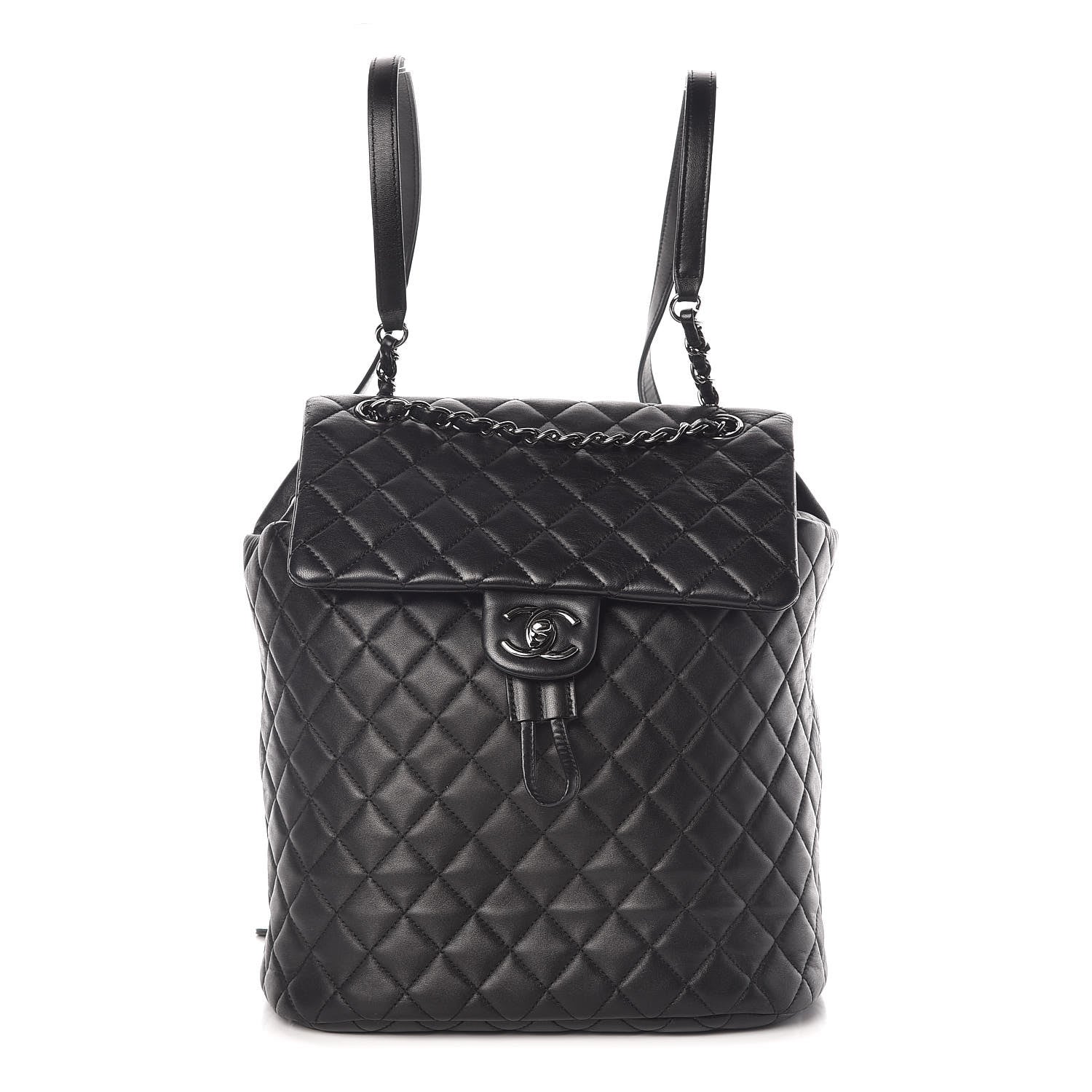 Chanel Lambskin Quilted Large Urban Spirit Backpack Black 1 of 9