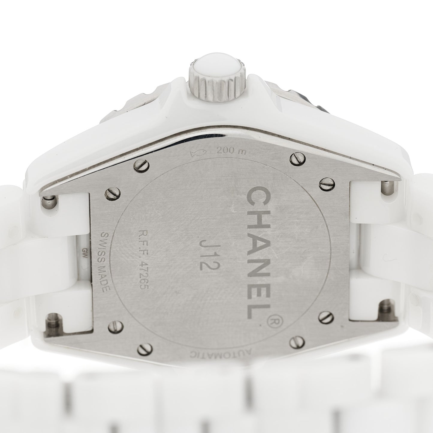 Stainless Steel Ceramic Diamond 38mm J12 Automatic Watch White