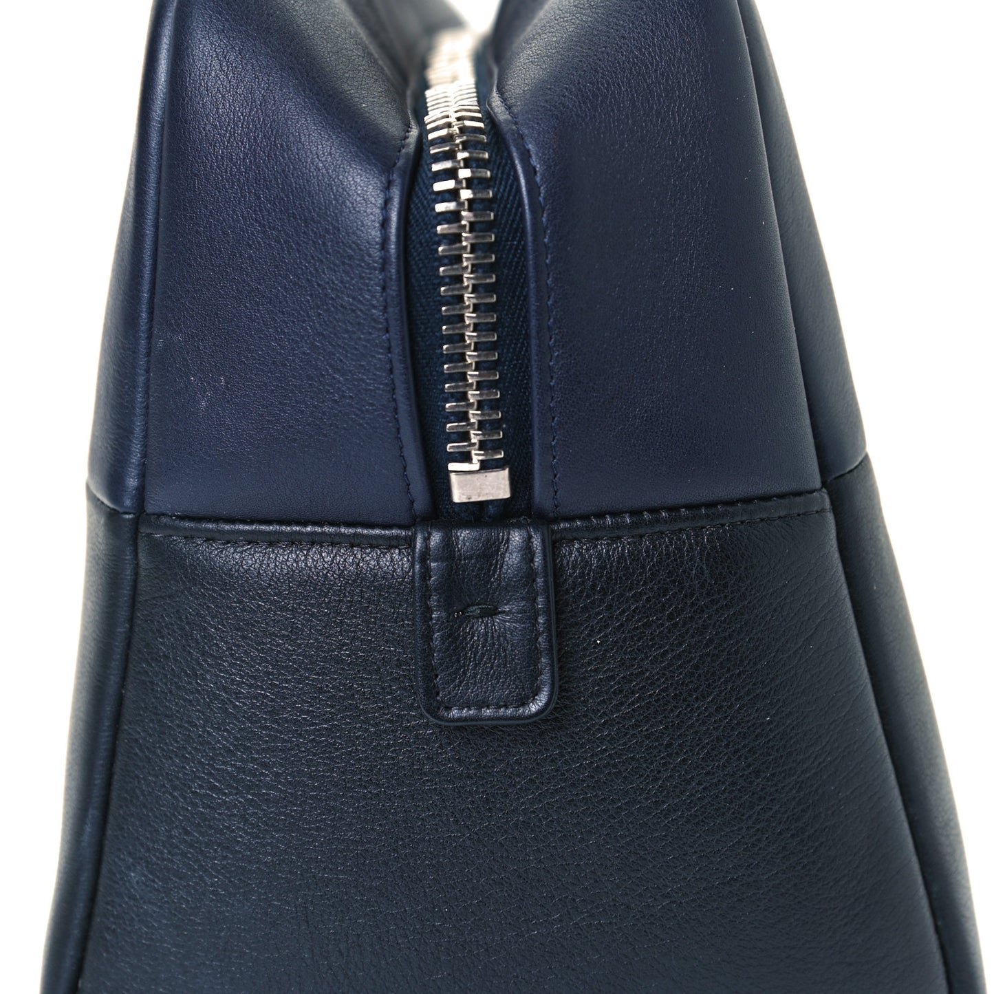 Calfskin Timeless Duo Bowling Bag Dark Navy Black