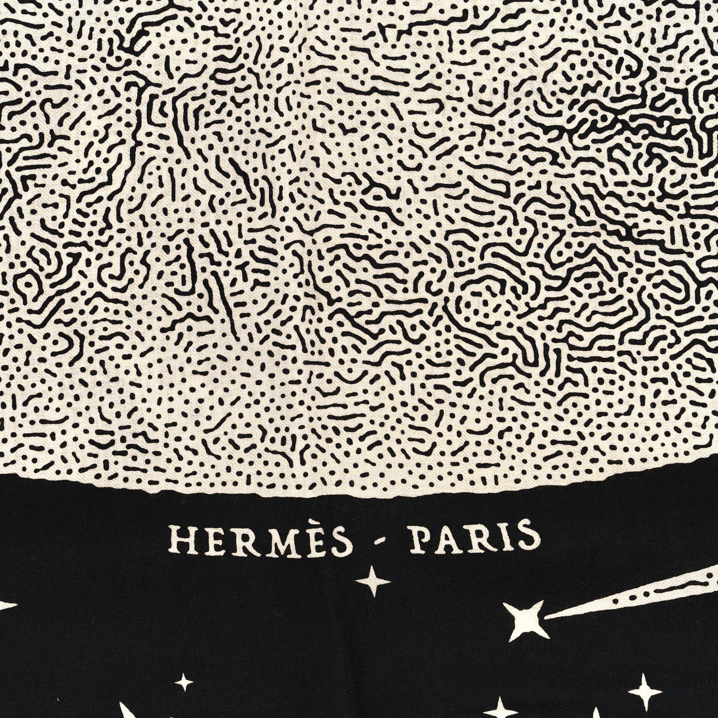 Silk Cashmere Clair De Lune Shawl 140 Black White