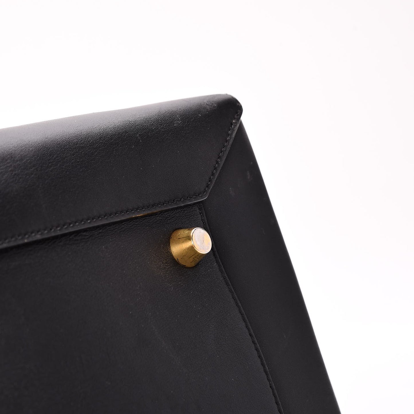 Smooth Calfskin Large Bi-Color Belt Bag Black