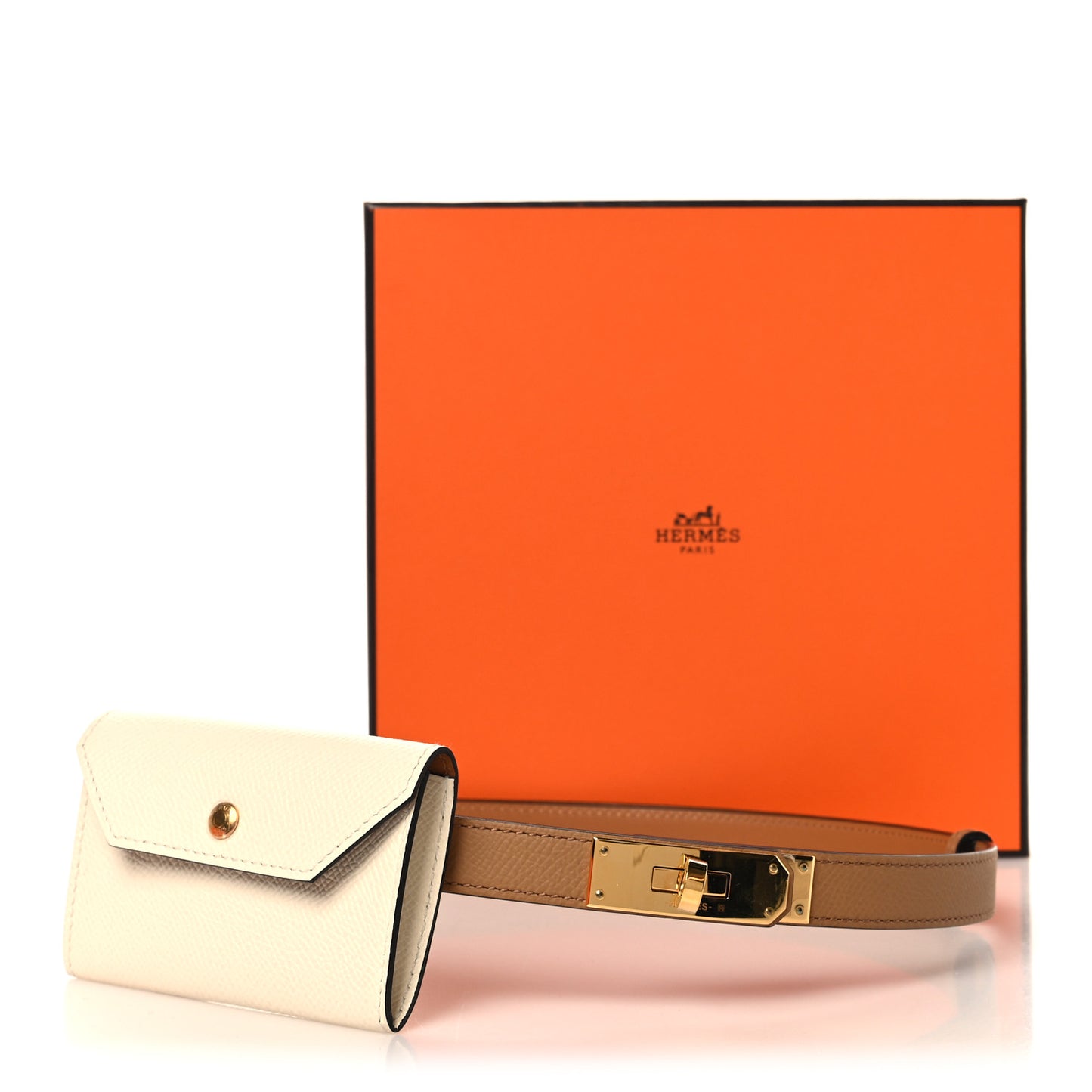 Epsom Kelly Pocket Belt Biscuit Nata