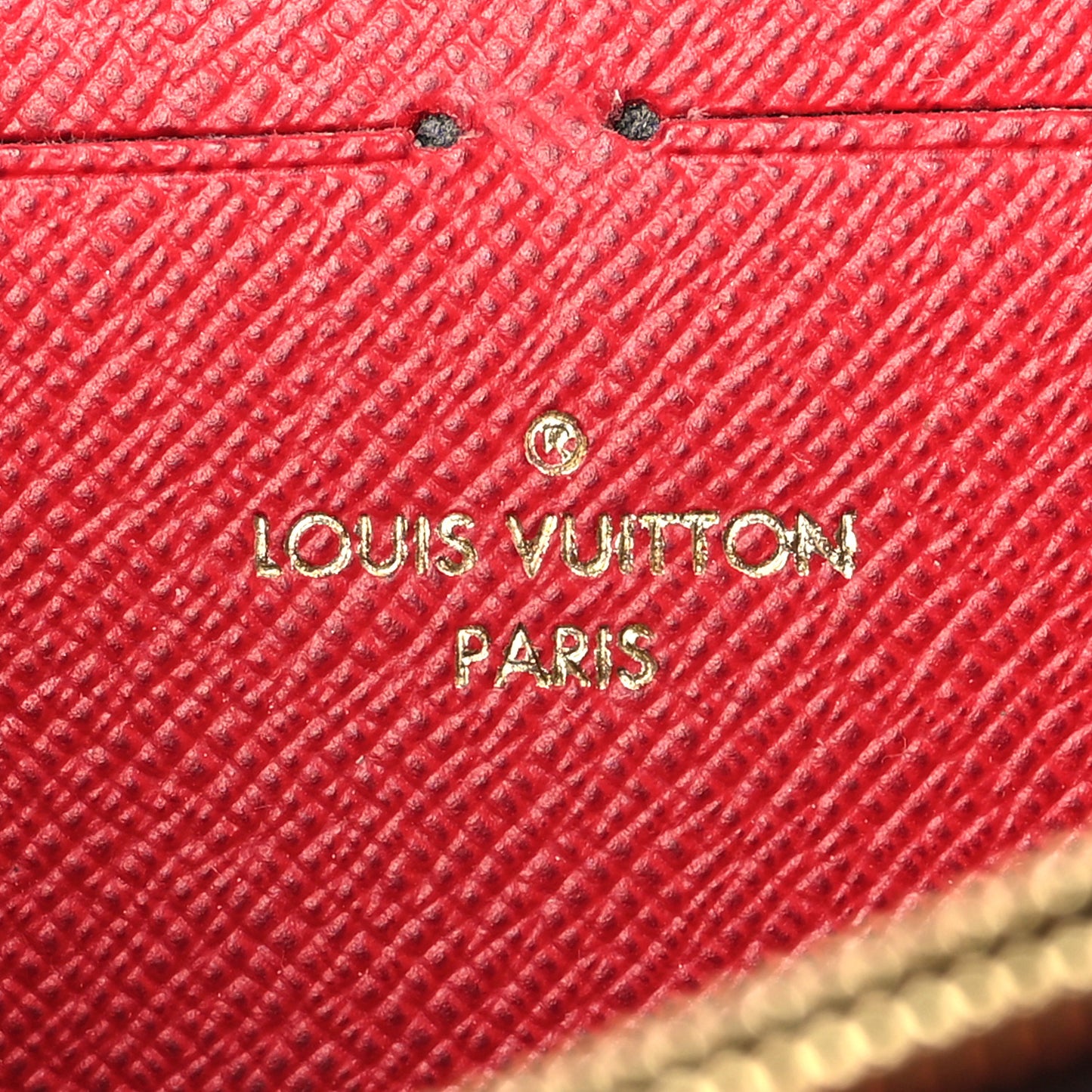 Damier Ebene Clemence Wallet Cherry
