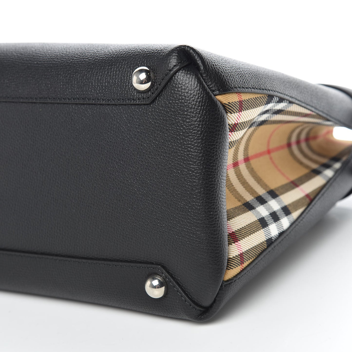 Derby Calfskin Vintage Check Medium Banner Tote Black