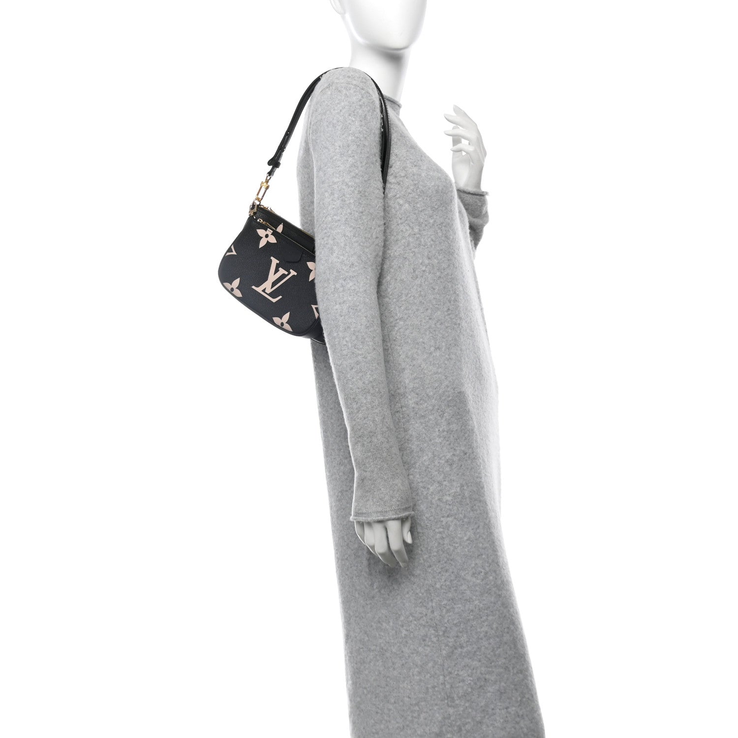 Louis Vuitton Empreinte Monogram Giant Multi Pochette Accessories Black Beige 2 of 9