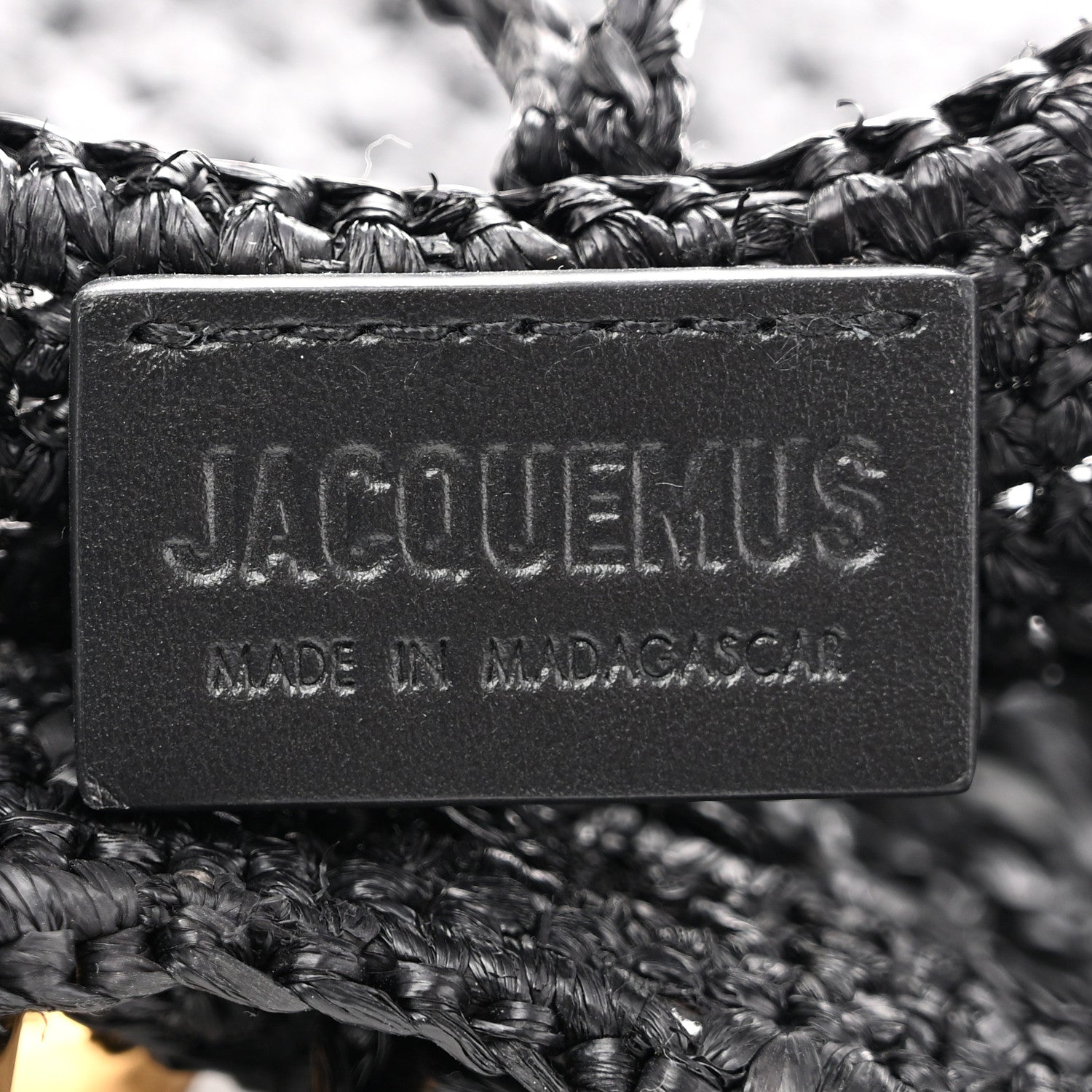 Jacquemus Raffia Le Petite Rond Spiaggia Handbag Black 6 of 10
