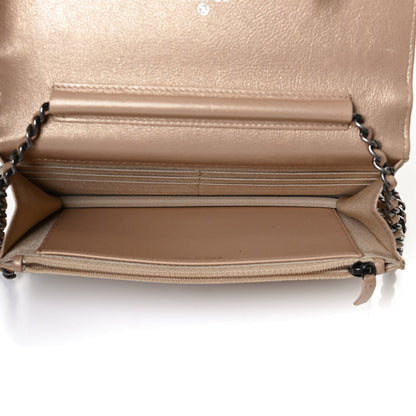 Chanel Metallic Calfskin Lucky Charms Casino 2.55 Reissue Wallet On Chain WOC Beige 5 of 14