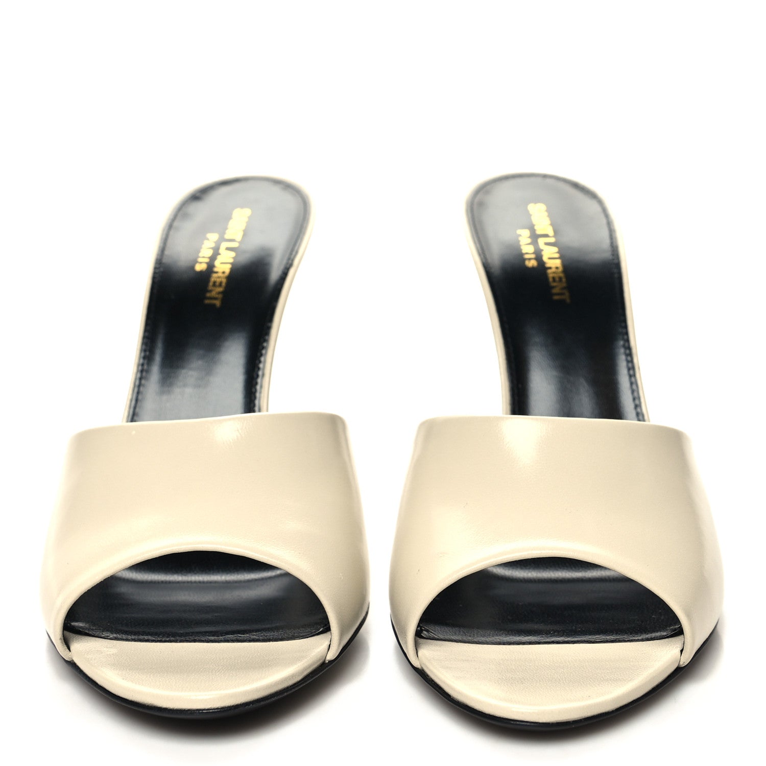 Saint Laurent Calfskin New Belfagor 110mm Mules 41 Pearl 2 of 9