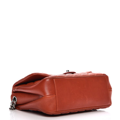 Chanel Caviar Quilted Medium Rock In Rome Single Flap Dark Red 4 of 13