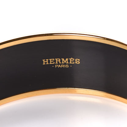 Hermes Enamel Printed Wide Grand Apparat Bracelet 70 White 4 of 6