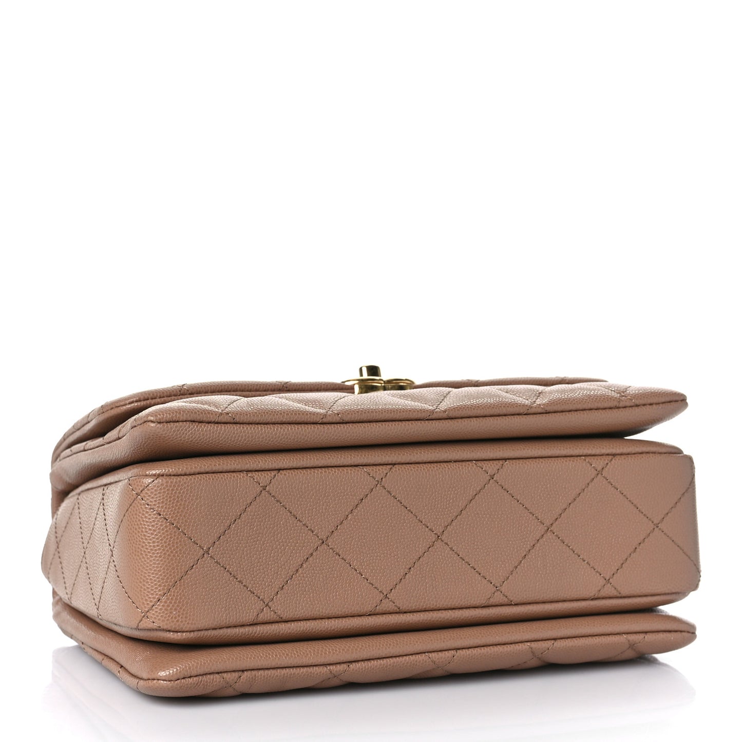 Caviar Quilted Coco First Flap Beige