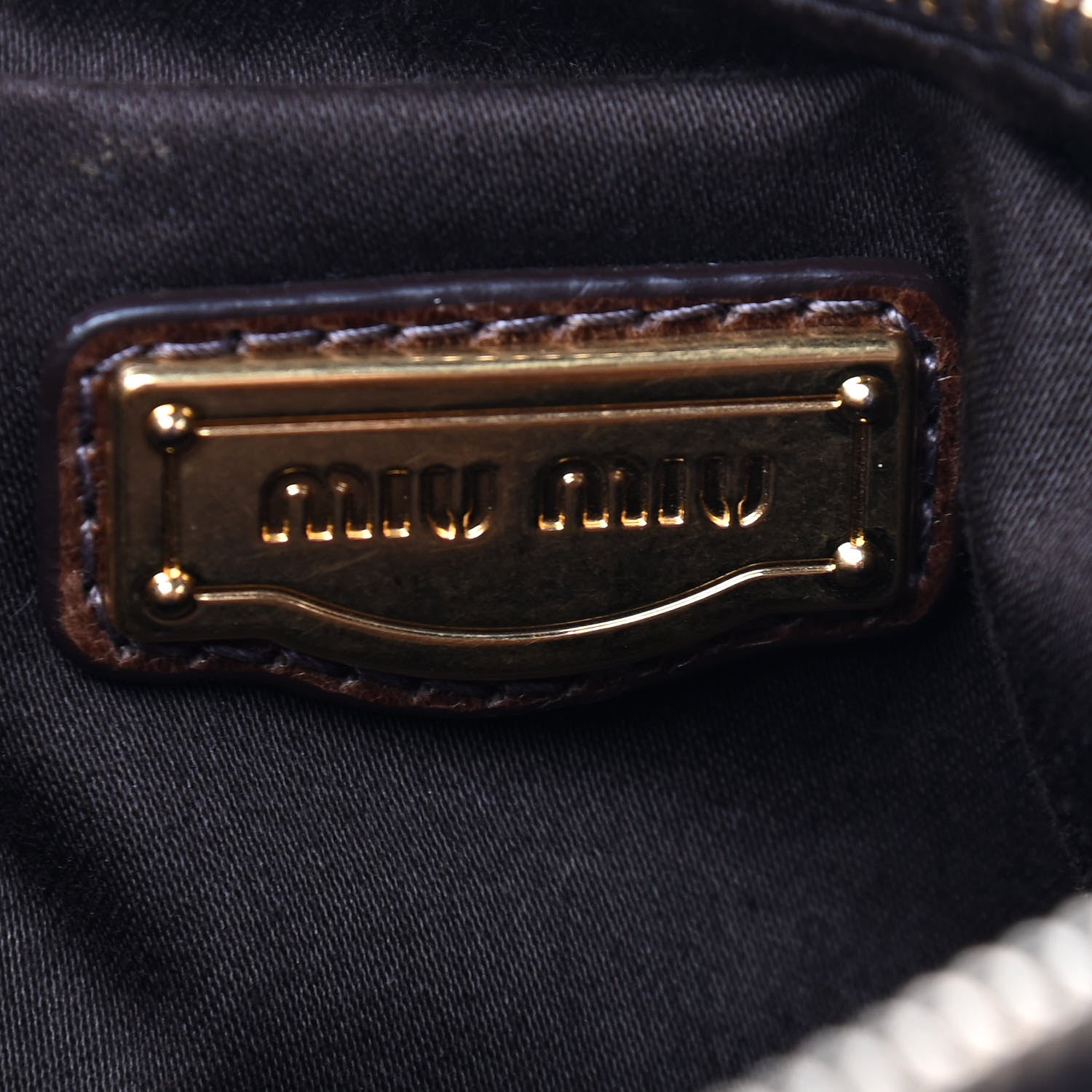 Miu Miu Vitello Lux Medium Bow Bag Brown 5 of 9