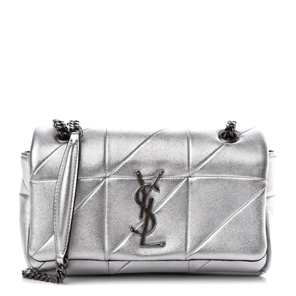 Saint Laurent Metallic Lambskin Patchwork Monogram Small Jamie Silver 1 of 7