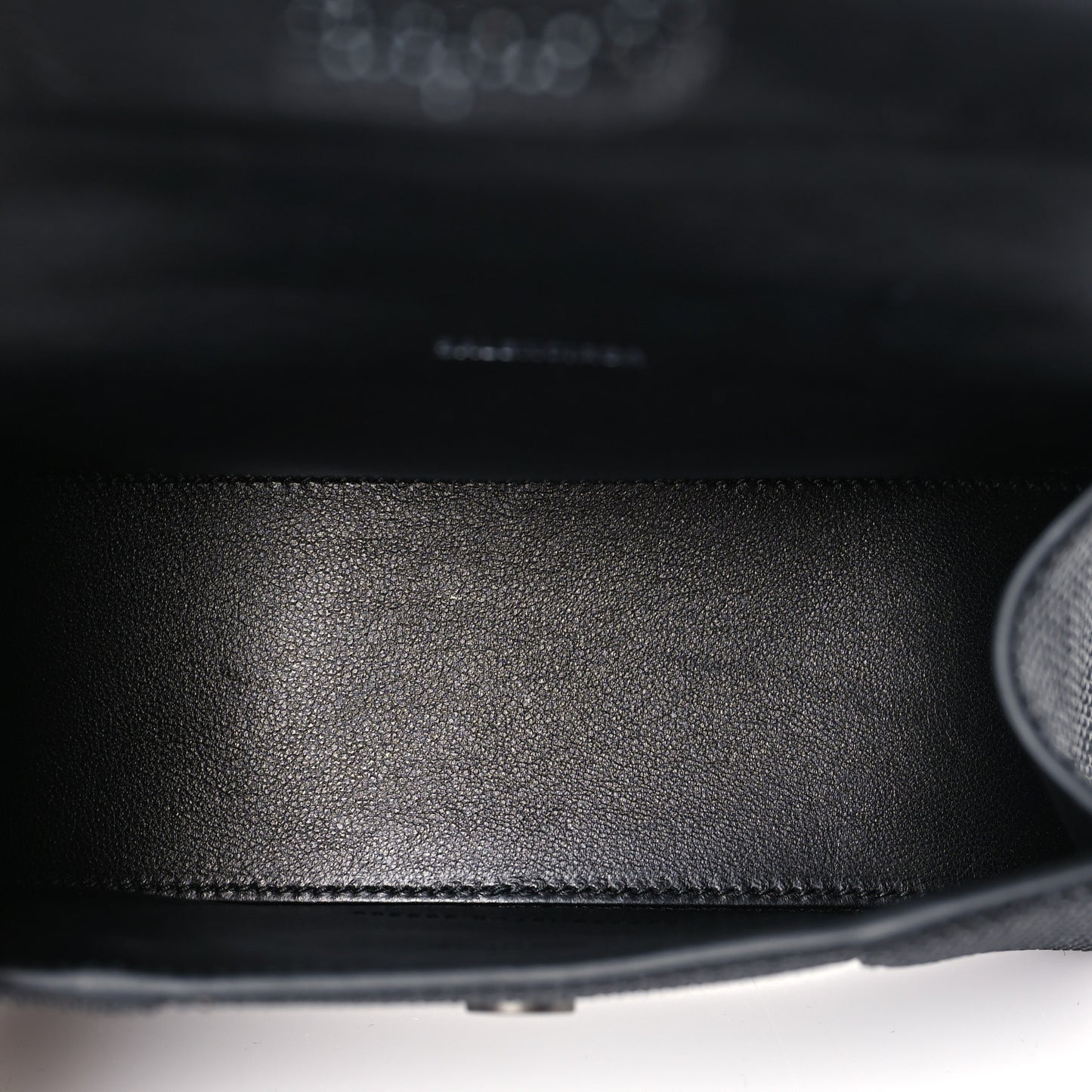Strass Suede Hourglass Top Handle Bag XS Black