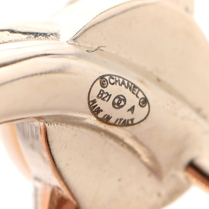 Chanel Pearl Logo Earrings Gold 4 of 4