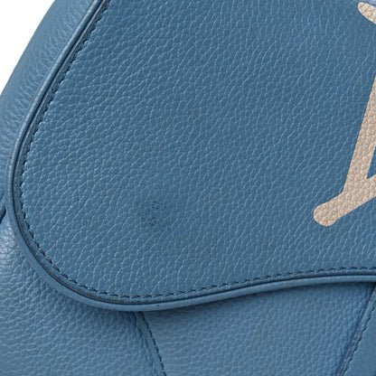 Christian Dior X SHAWN STUSSY Grained Calfskin Saddle Bag Blue 16 of 21