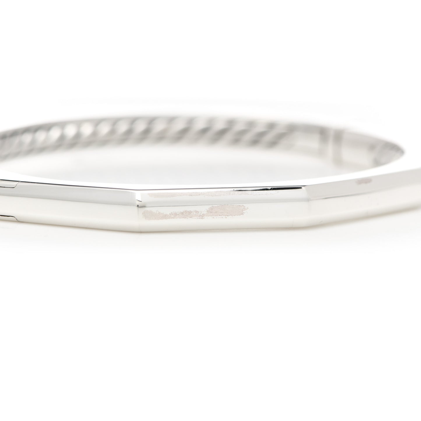 Sterling Silver Stax Faceted Cable Bracelet