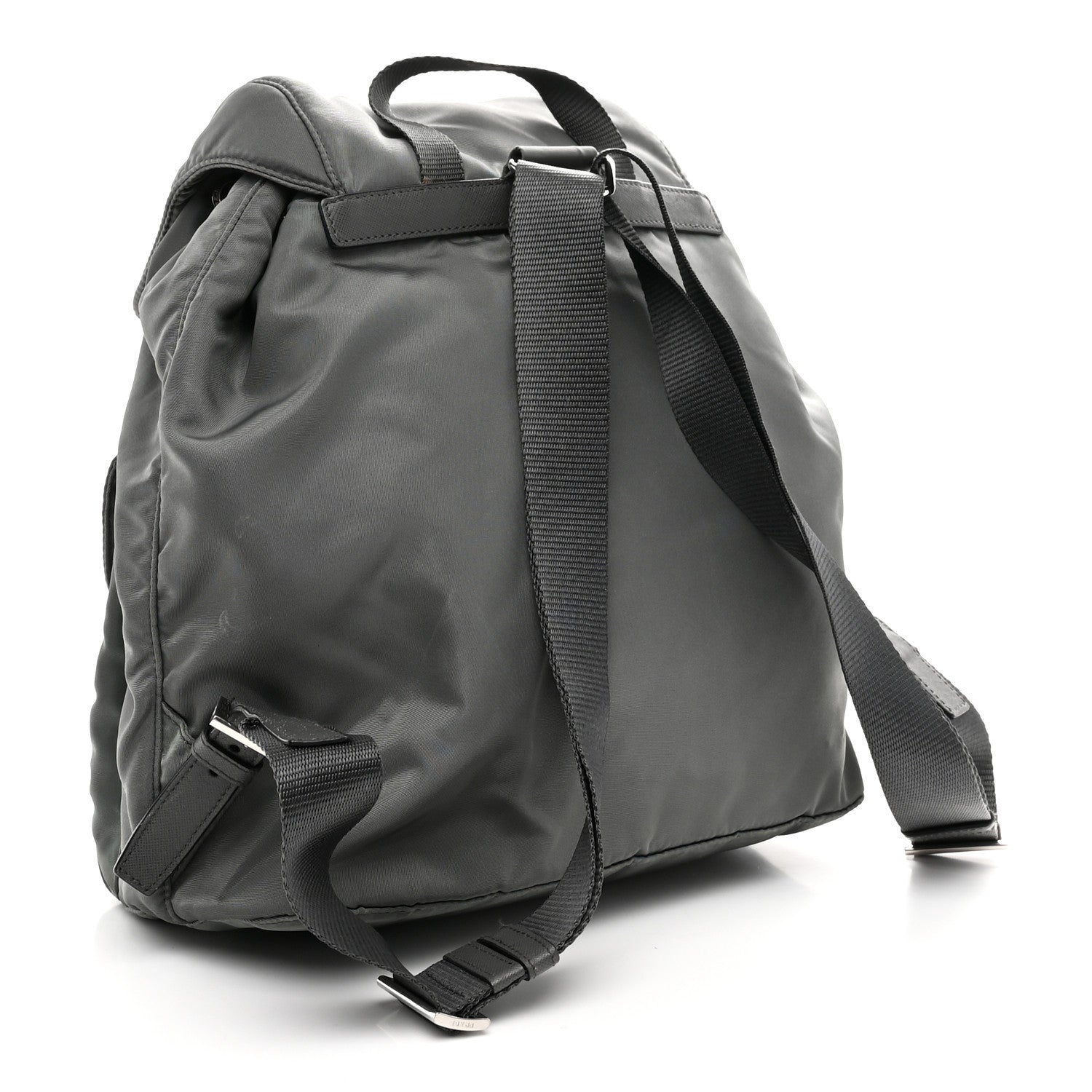 Prada Tessuto Nylon Saffiano Medium Backpack Anthracite 3 of 10