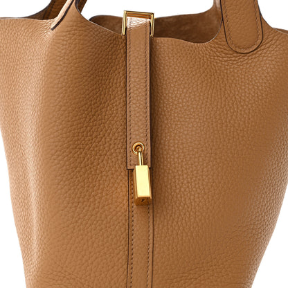 Hermes Taurillon Clemence Picotin Lock 18 PM Biscuit 8 of 11
