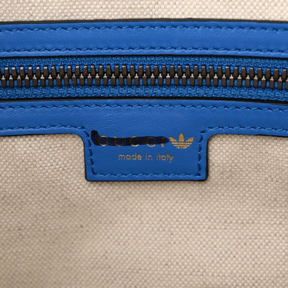 Gucci X ADIDAS Calfskin Trefoil Web GG Marmont Medium Duffle Bag Blue 6 of 11