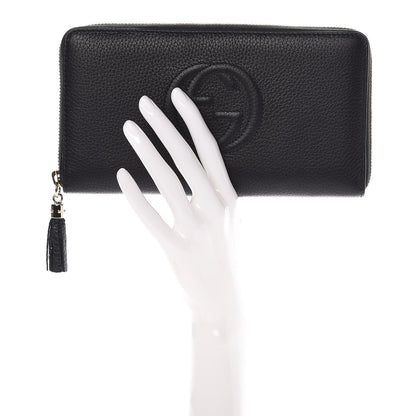Gucci Calfskin Soho Zip Around Wallet Black 2 of 8