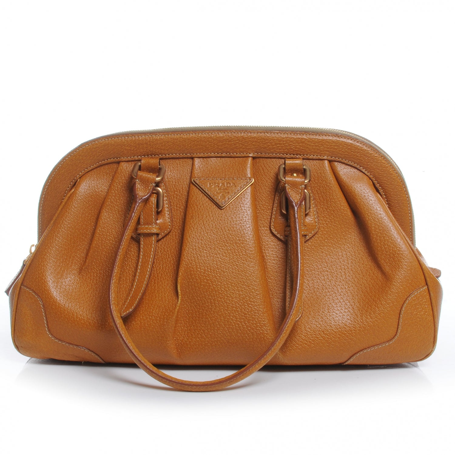 Prada Leather Frame Tote Deserto 1 of 10
