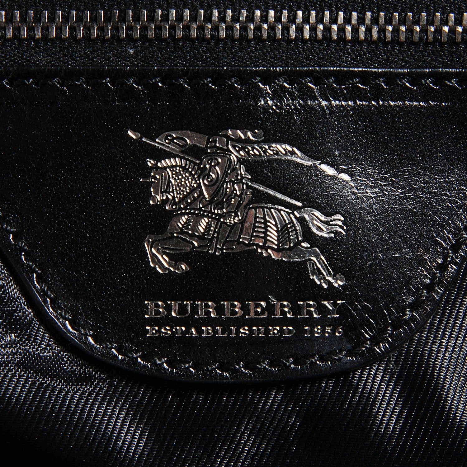 Burberry Prorsum Calfskin Studded Knight Satchel Black 7 of 10