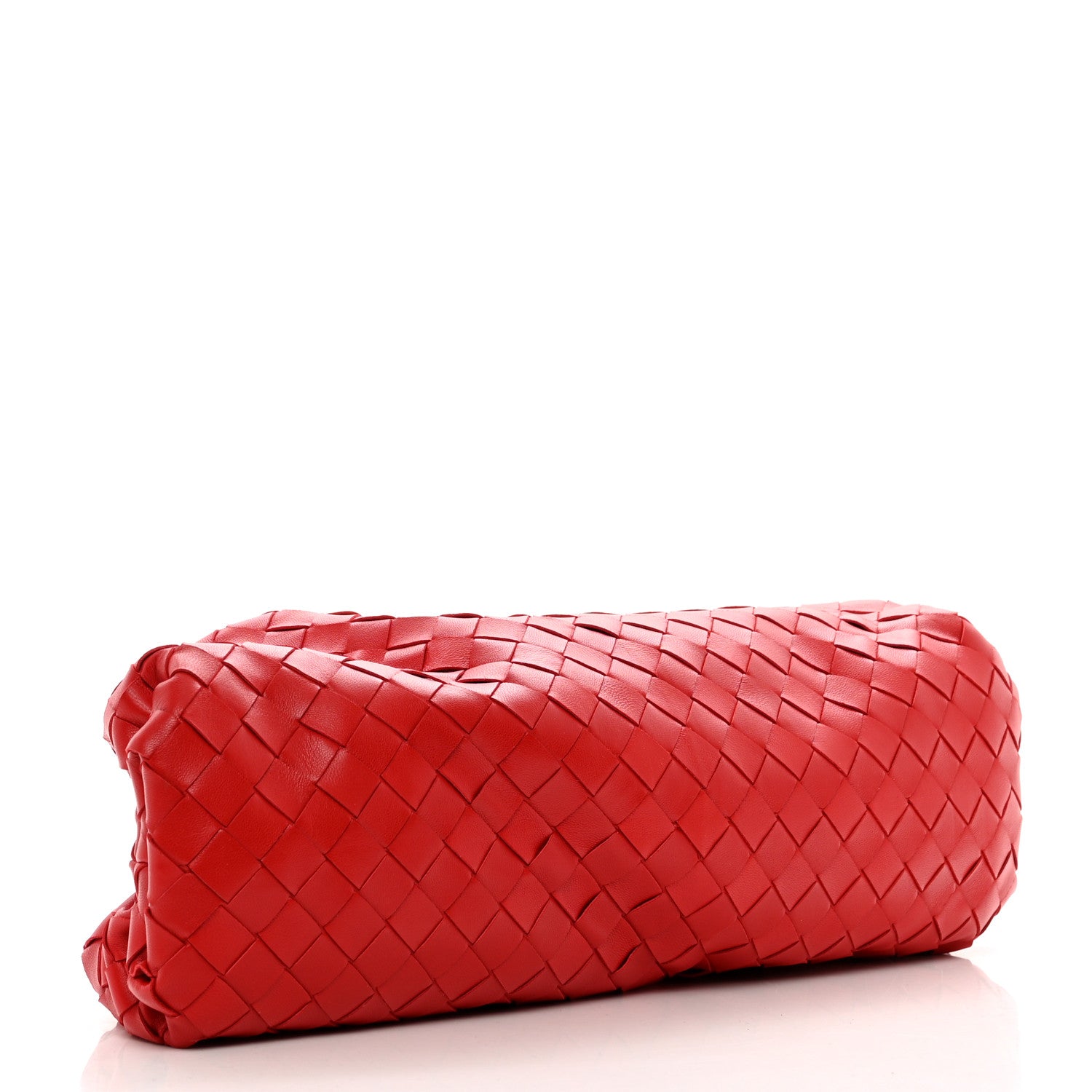 Bottega Veneta Nappa Maxi Intrecciato The Pouch Oversized Clutch Bright Red 4 of 8
