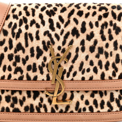 Saint Laurent Calfskin Hair Leopard Print Small Solferino Satchel Dust White 7 of 9