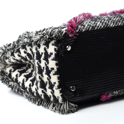 Christian Dior Patent Tweed Fringe Patchwork Lady Dior Black Multicolor 5 of 8