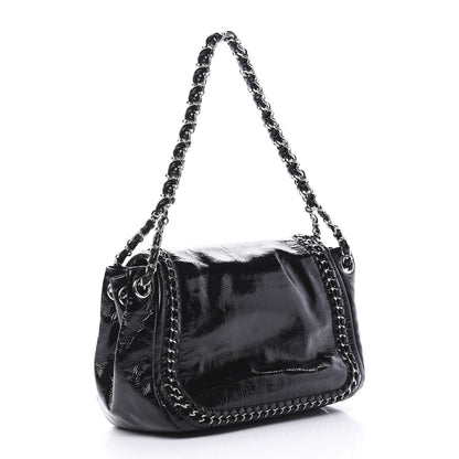 Chanel Patent Luxe Ligne Flap Black 3 of 13