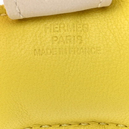 Hermes Milo Lambskin Grigri Rodeo Horse Bag Charm PM Lime Sesame Craie 4 of 4