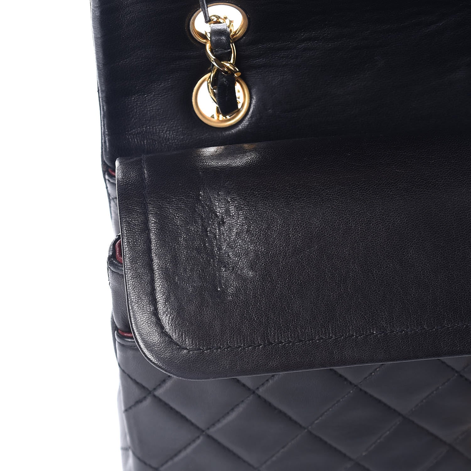 Chanel Lambskin Quilted Medium Double Flap Bag Black 16 of 18