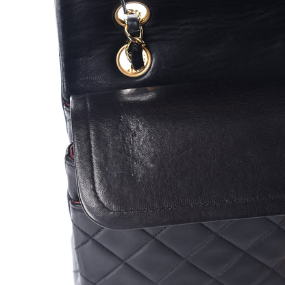 Chanel Lambskin Quilted Medium Double Flap Bag Black 16 of 18