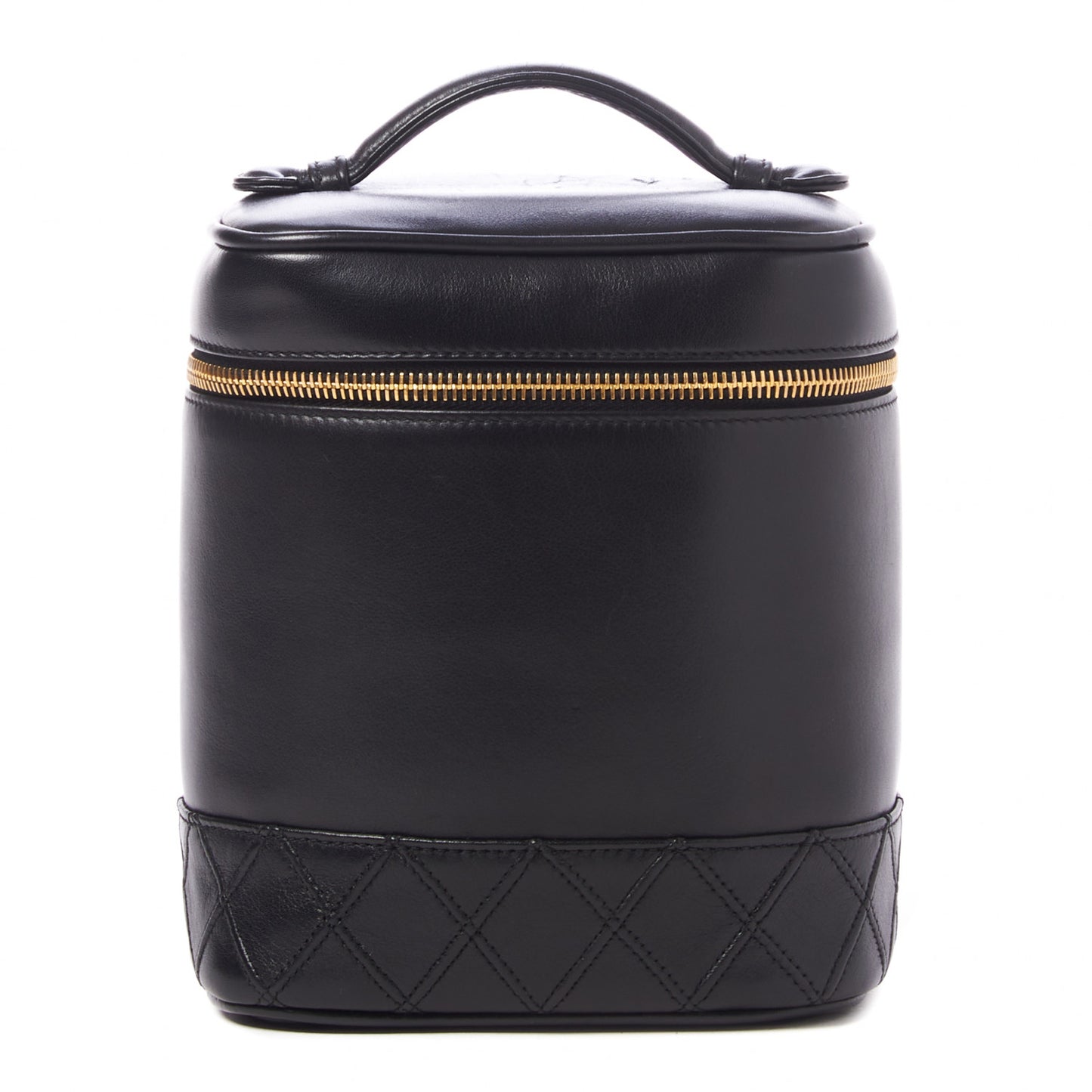 Lambskin Vanity Cosmetic Bag Black