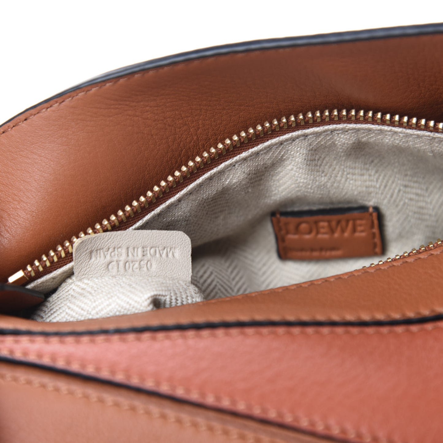 Calfskin Mini Puzzle Bag Spice Orange Pumpkin