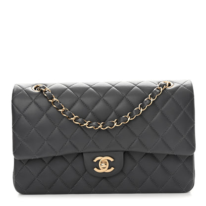 Chanel Caviar Quilted Medium Double Flap Dark Grey 1 of 13