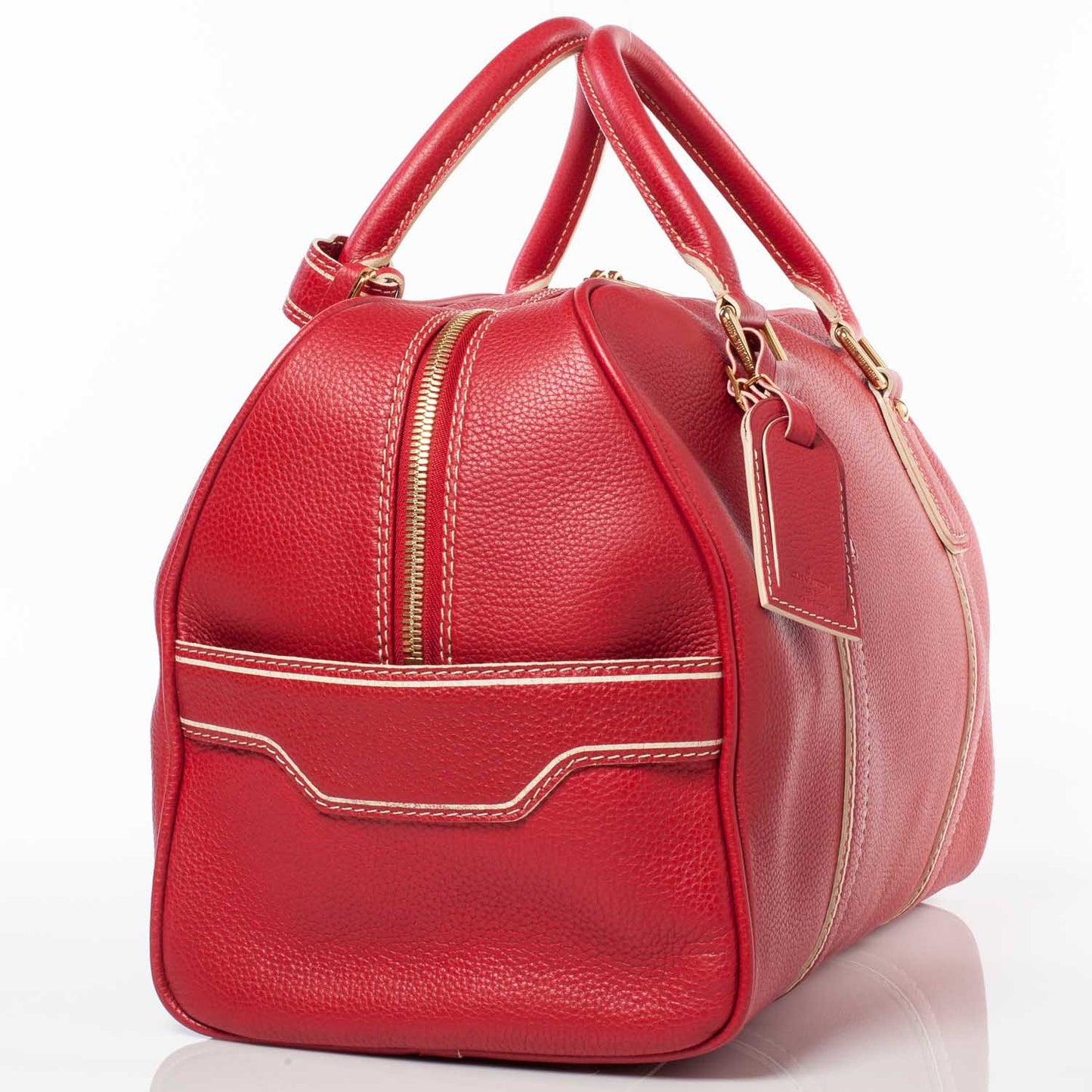 Tobago Leather Carryall Red
