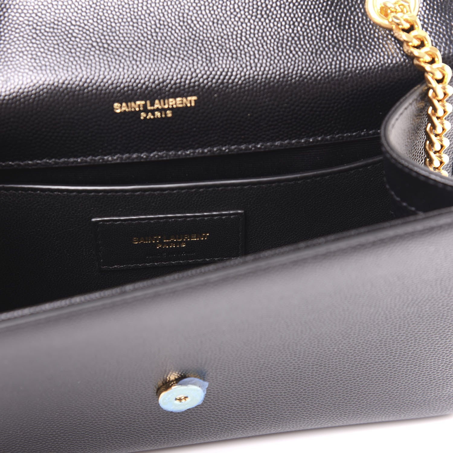 Saint Laurent Grain De Poudre Small Monogram Kate Satchel Black 5 of 8