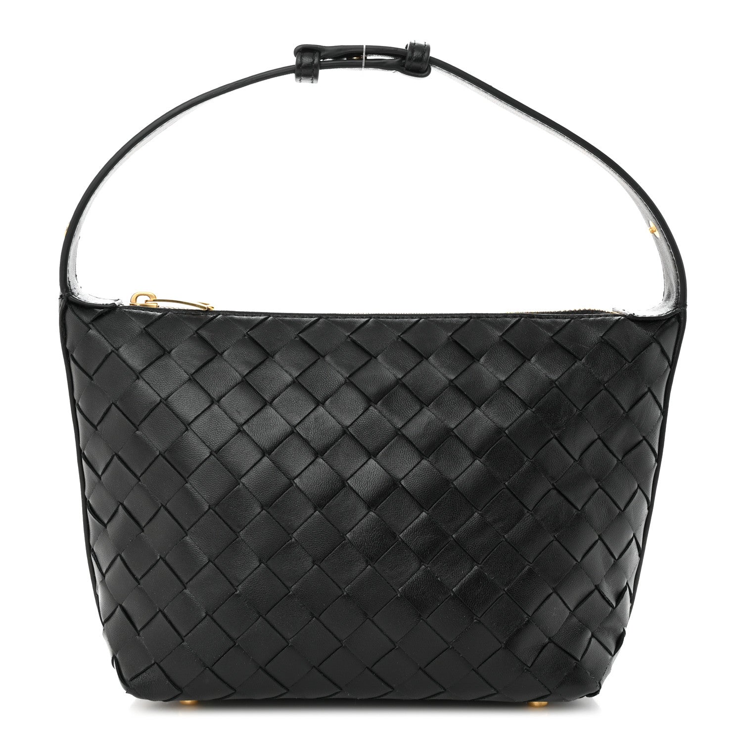 Bottega Veneta Calfskin Nappa Intrecciato Mini Wallace Black 1 of 10