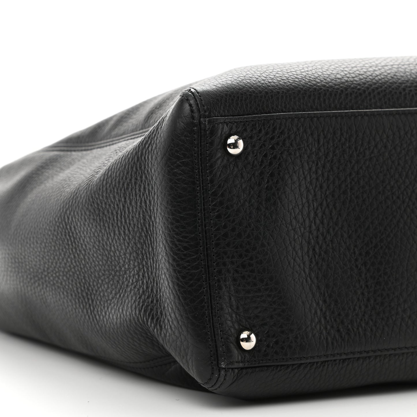 Calfskin Cerf Executive Shopper Tote Black