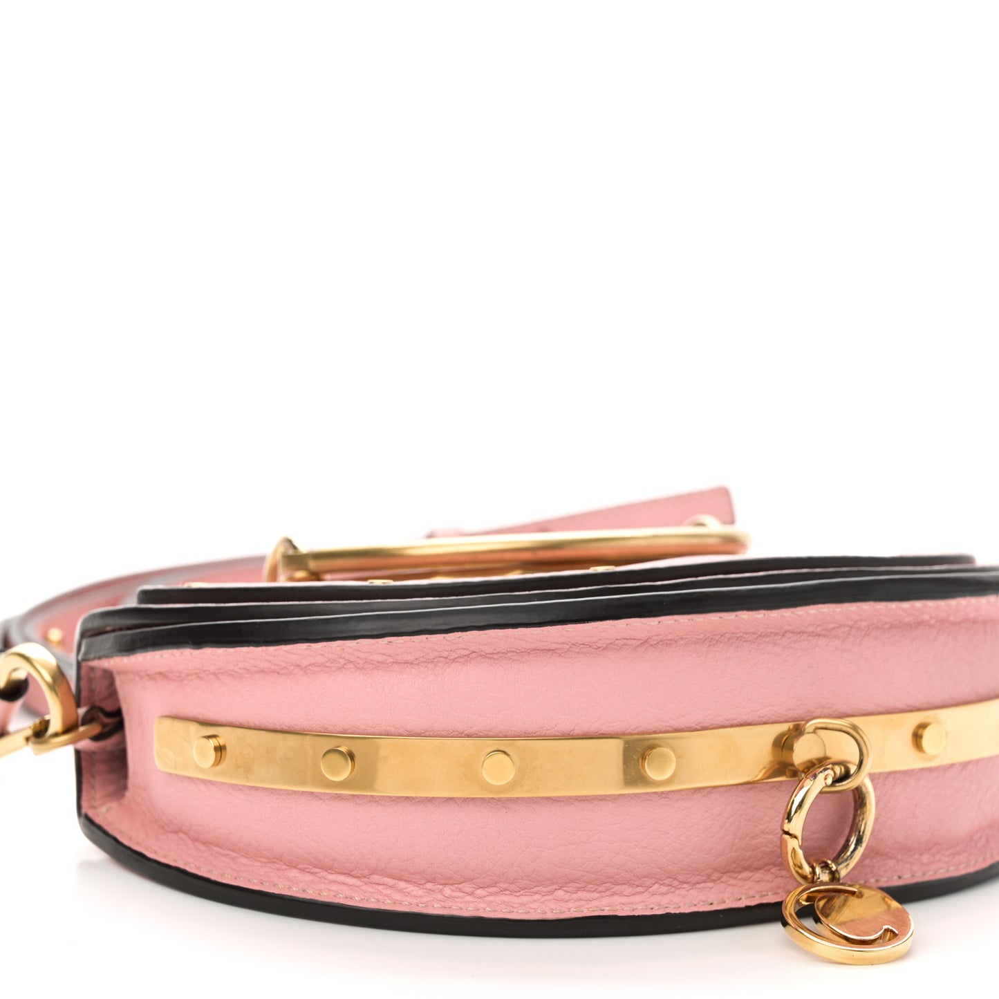 Calfskin Small Nile Bracelet Minaudiere Bag Washed Pink