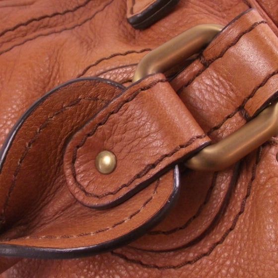 Leather Paddington Tote Brown