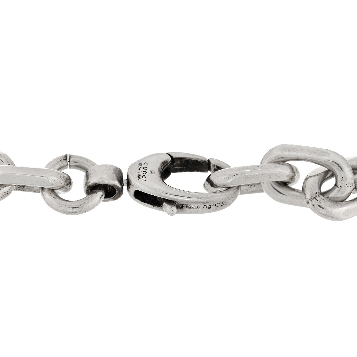 Gucci Sterling Silver Narrow Interlocking G Link Bracelet 3 of 3
