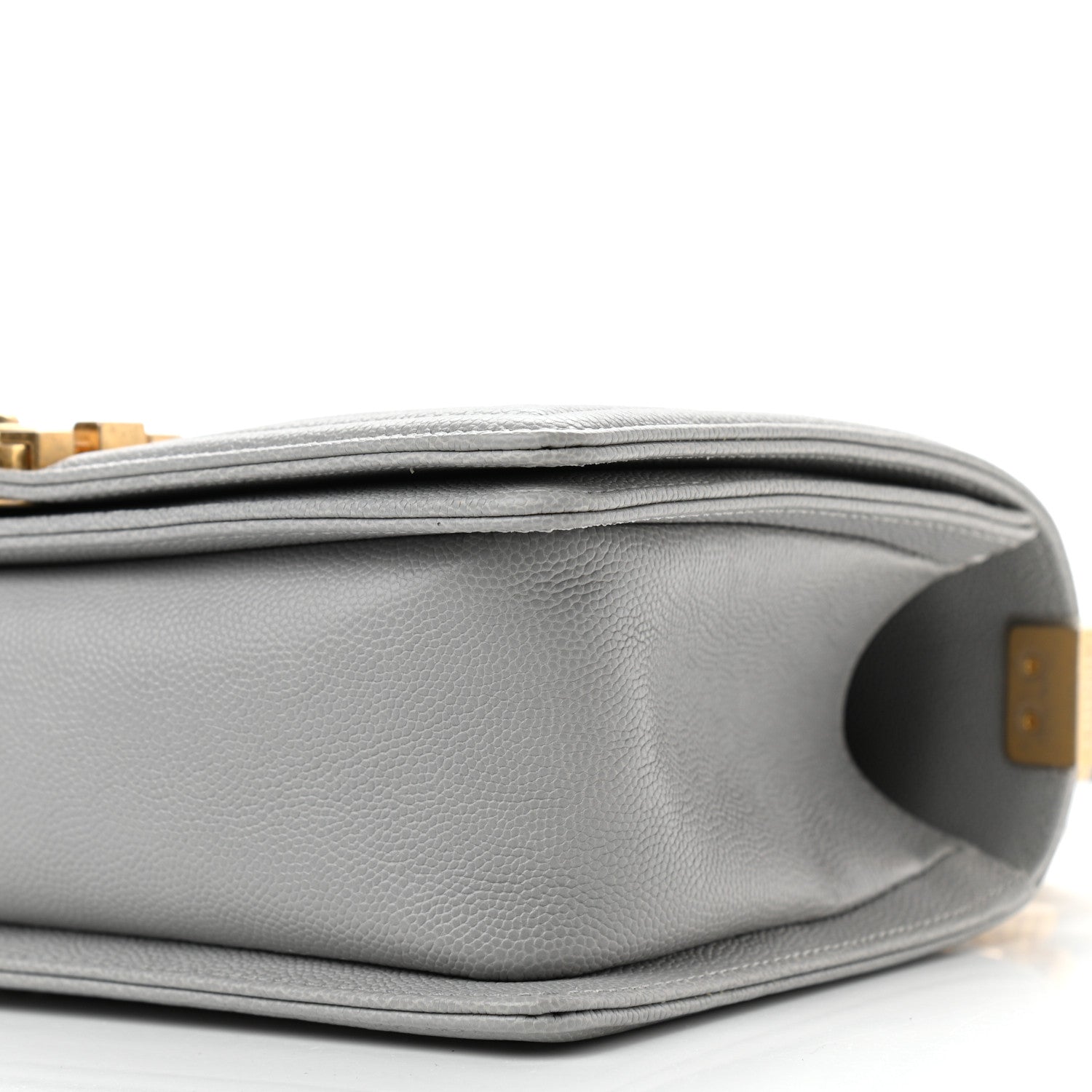Chanel Caviar Quilted Medium Boy Flap Light Grey 10 of 10